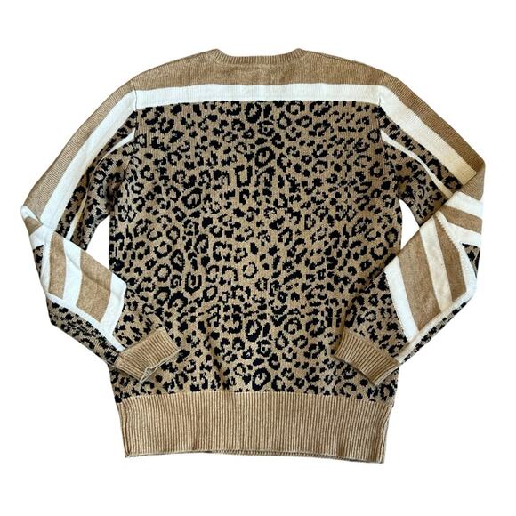 Current/Elliott Women’s Sz S Leopard Wool Cashmere Blend Sweater Duvall - Picture 7 of 13